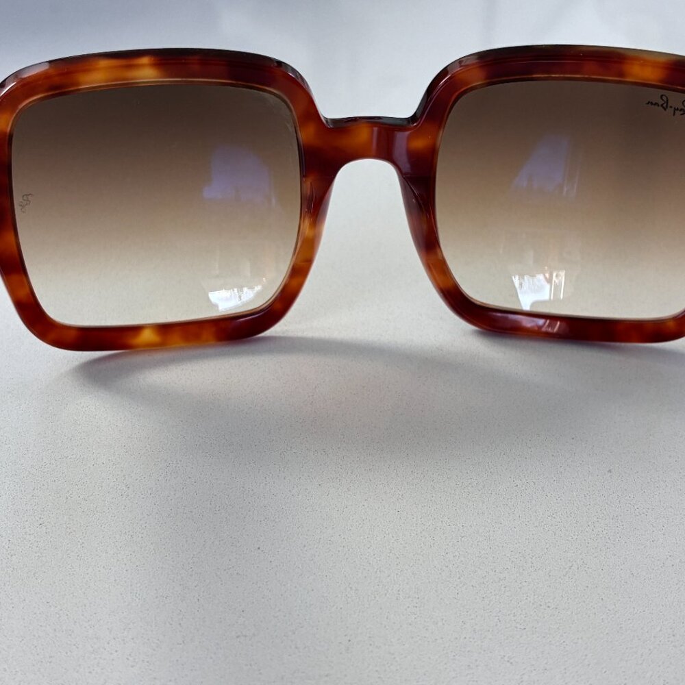 Ray-Ban Tortoise Square Sunglasses - Picture 2 of 9